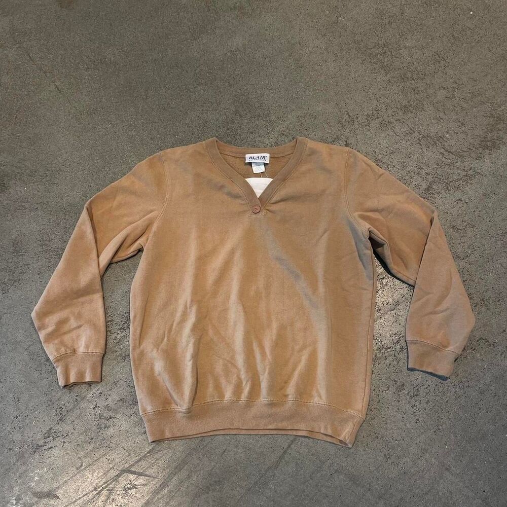 Brown basic‎ Y2K V Neck Fall Sweater Size Small